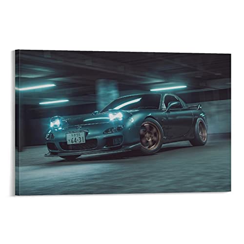 ZONDER JDM Sportauto-Poster für Mazda Rx7 Rennauto-Poster, dekoratives Gemälde, Leinwand, Wandposter und Kunstbild, modernes Familien-Schlafzimmer, Dekoration, Poster, 30 x 45 cm von ZONDER
