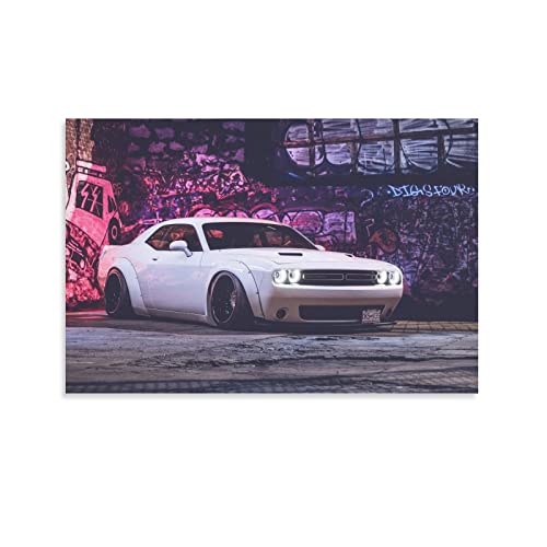 ZONDER Muskelauto-Poster für Dodge Challenger Sportauto-Poster, dekoratives Gemälde, Leinwand, Wandposter und Kunstbild, modernes Familien-Schlafzimmer, Dekoration, Poster, 40 x 60 cm von ZONDER