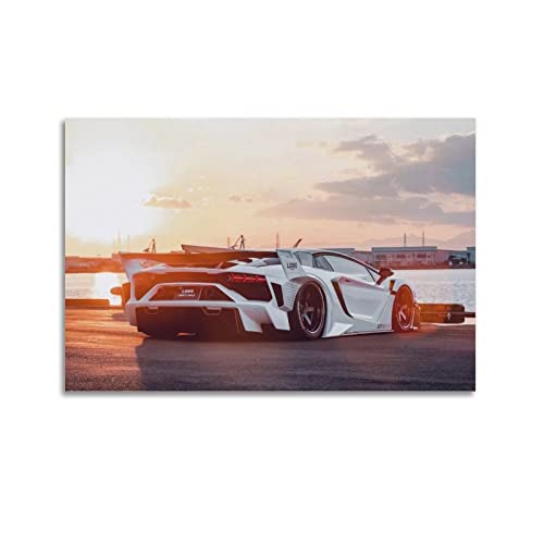 ZONDER Rennauto für Lamborghini Aventador Liberty Walk Sports AutoPoster Dekorative Malerei Leinwand Wand und Kunstbild Druck Moderne Familien-Schlafzimmer Dekor 30 x 45 cm von ZONDER