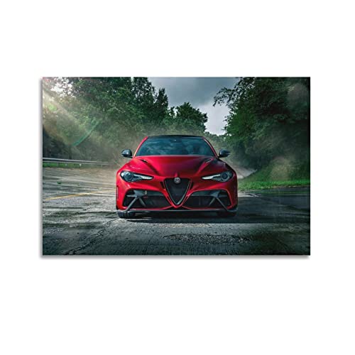 ZONDER Sportauto-Poster für Alfa Romeo Giulia GTA Supercar Racing CarPoster, dekoratives Gemälde, Leinwand, Wand- und Kunstbild, Druck, modernes Familien-Schlafzimmer, Dekoration, 30 x 45 cm von ZONDER