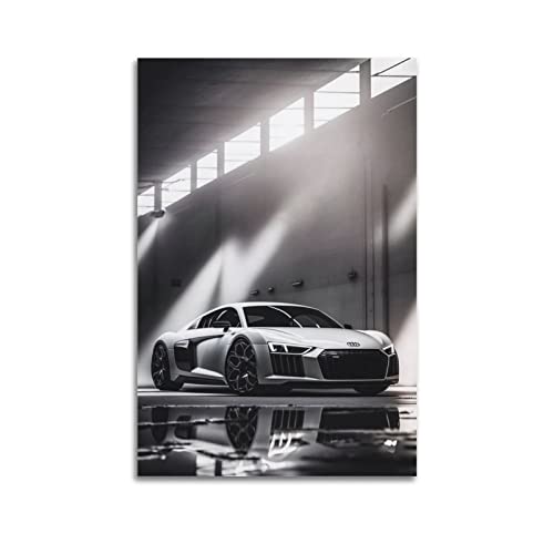 ZONDER Sportauto-Poster für Audi R8 Rennwagen, Superauto, dekoratives Gemälde, Leinwand, Wand- und Kunstbild, modernes Familien-Schlafzimmer, Dekoration, 30 x 45 cm von ZONDER