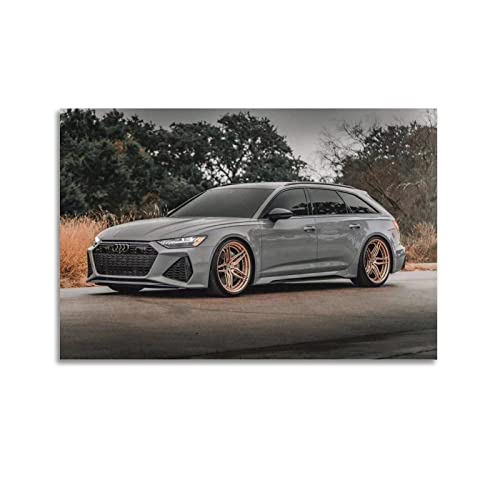 ZONDER Sportauto-Poster für Audi RS6 Rennauto Hyper CarPoster Dekorative Malerei Leinwand Wand und Kunstbild Druck Moderne Familie Schlafzimmer Dekor 60 x 90 cm von ZONDER