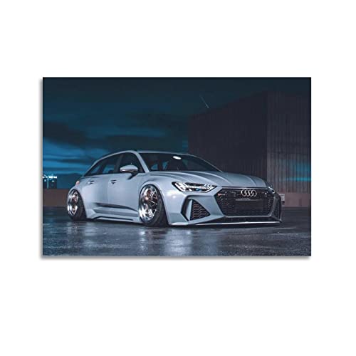 ZONDER Sportwagen-Poster für Audi RS6 Avant JDM Auto SupercarPoster Dekorative Malerei Leinwand Wand und Kunstbild Druck Moderne Familien-Schlafzimmer Dekor 60 x 90 cm von ZONDER