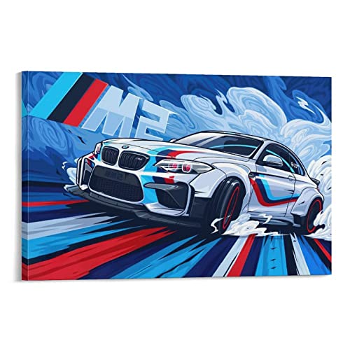 ZONDER Sportwagen-Poster für BMW F87 M2 Rennwagen, dekoratives Gemälde, Leinwand, Wand- und Kunstbild, modernes Familien-Schlafzimmer, Dekoration, 30 x 45 cm von ZONDER