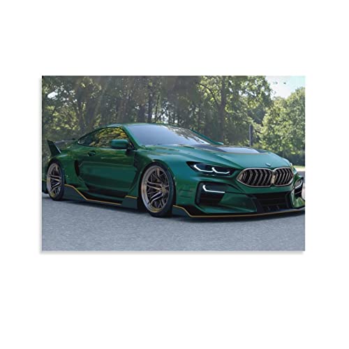 ZONDER Sportwagen-Poster für BMW M8 GTR Auto Supercar RacingPoster Dekorative Malerei Leinwand Wand und Kunstbild Druck Moderne Familie Schlafzimmer Dekor 40 x 60 cm von ZONDER