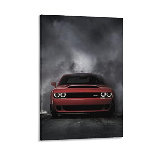 ZONDER Supercar Poster für Dodge Challenger Racing CarPoster, dekoratives Gemälde, Leinwand, Wand- und Kunstbild, Druck, modernes Familien-Schlafzimmer, 30 x 45 cm von ZONDER