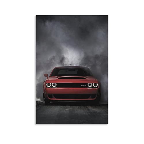 ZONDER Supercar Poster für Dodge Challenger Racing CarPoster, dekoratives Gemälde, Leinwand, Wand- und Kunstbild, Druck, modernes Familien-Schlafzimmer, 30 x 45 cm von ZONDER