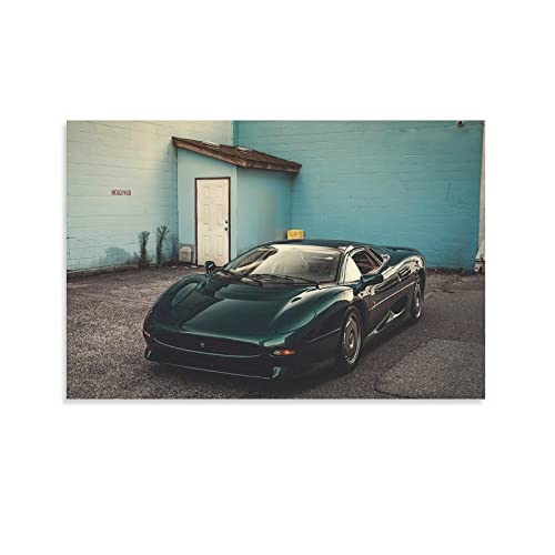 ZONDER Vintage Sport Auto Poster für Jaguar XJ220 Retro Super CarPoster Dekorative Malerei Leinwand Wand und Kunstbild Druck Moderne Familie Schlafzimmer Dekor 60 x 90 cm von ZONDER