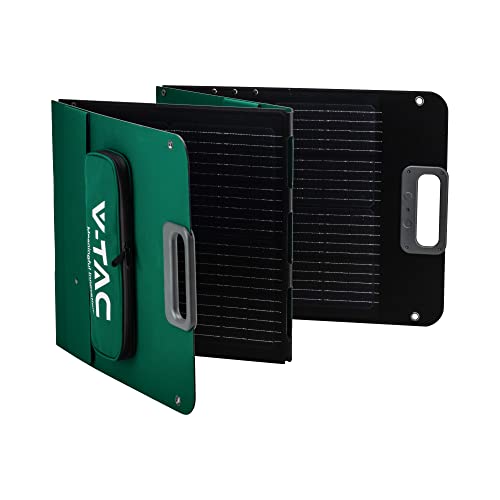 120W | Faltbares Solarpanel, Tragbares Solarpanel, Universal | Monokristallin | Für Tragbare Powerstation | MC4 Kabel und XT60 Anschluss, DC Adapter | USB-A und Type-C-Anschlüsse | Wasserdicht IP67 von ZONE LED