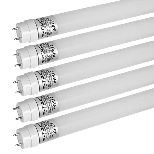 ZONE LED SET - LED Röhre 60cm, kaltweiß (6500 K), 850 Lumen, T8, G13-9W (ersetzt 18W), inklusive Starter, LED-TUBE Leuchtstoffröhre Neonröhre Leuchte Röhrenlampe, 5-er Pack von ZONE LED