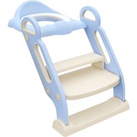 ZONEKIZ Toilettentrainer für Kinder  Mit Treppe & Griff, klappbarer Toilettenaufsatz, Töpfchentrainer, 2-6 Jahre  Aosom.de von ZONEKIZ