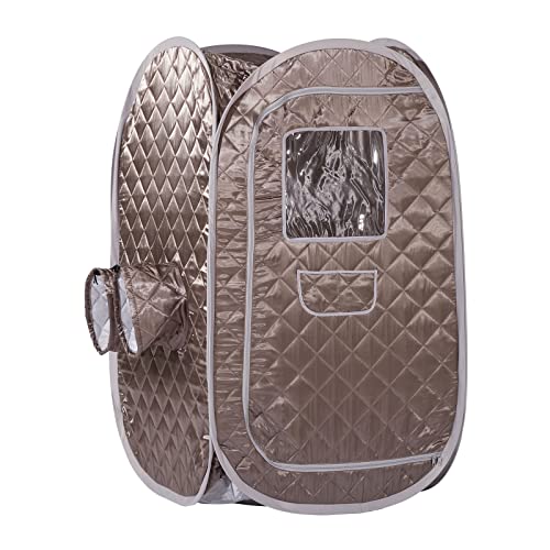 ZONEMEL Tragbares Dampf-Sauna-Zelt, leichtes Klappzelt, persönliche Dampfsauna, Spa für Entspannung zu Hause, Dampfgarer nicht im Lieferumfang enthalten (dunkelgrau) von ZONEMEL