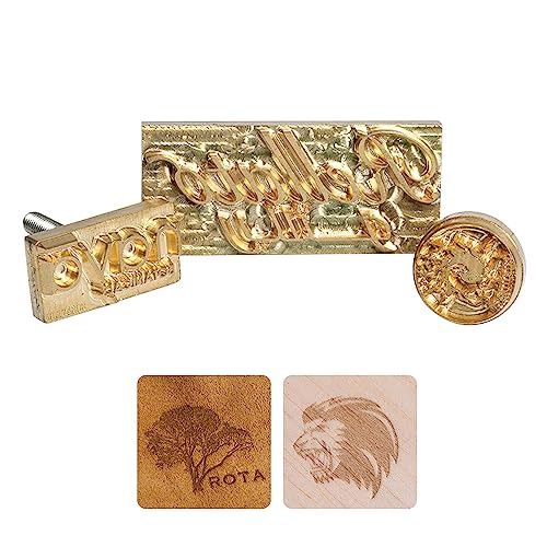 ZONESUN Benutzerdefinierte Logo Heißfolie Stanzmaschine Leder Stempel Hitze Presse Präger 7.5X7.5 CM von ZONESUN