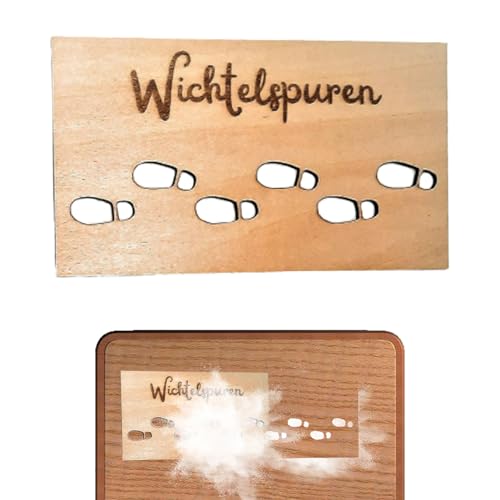 Wichtel Zubehör Weihnachten Wichtel Fußabdruck Schablone Weihnachtsdeko Indoor Elf Weihnachtswichtel Schneespray Schablonen Wiederverwendbare von ZONEWD