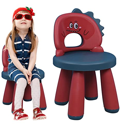 ZONEWD Kinderhocker - Cartoon-Stuhl für Kleinkinder - Dino-Kinderstuhl, volle Rückenlehne, rutschfestes Polsterdesign an der Unterseite, doppelt verdickte Rückenlehne für Kindergarten, Zuhause von ZONEWD