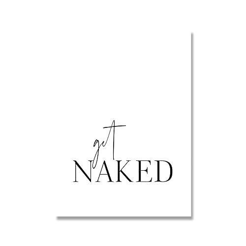ZONJEE Badezimmer-Wand-Dekor-Leinwand-Malerei Get Naked Sign Canvas Art Poster One Line Sexy Woman Drawing Canvas Picture Painting (Color : B, Size : 50x70cm no Frame) von ZONJEE