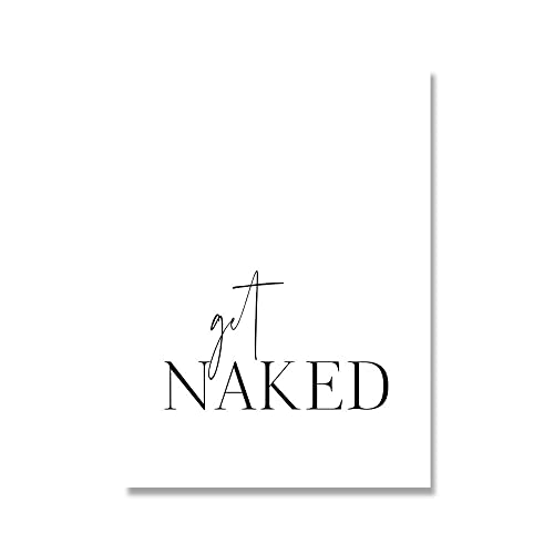 ZONJEE Badezimmer-Wand-Dekor-Leinwand-Malerei Get Naked Sign Canvas Art Poster One Line Sexy Woman Drawing Canvas Picture Painting (Color : B, Size : A4 21x30cm no Frame) von ZONJEE