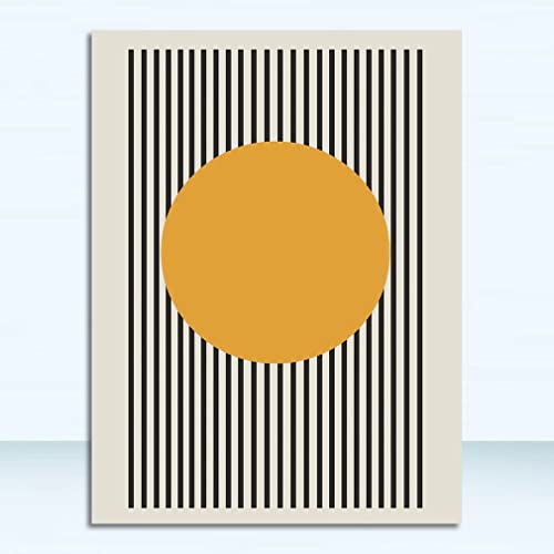 ZONJEE Bauhaus-Ausstellung, einzigartiges geometrisches Poster, minimalistischer Leinwanddruck, abstrakte Malerei, Wandbild for Wohnzimmer, Heimdekoration (Color : A, Size : 60x90cm No Frame) von ZONJEE