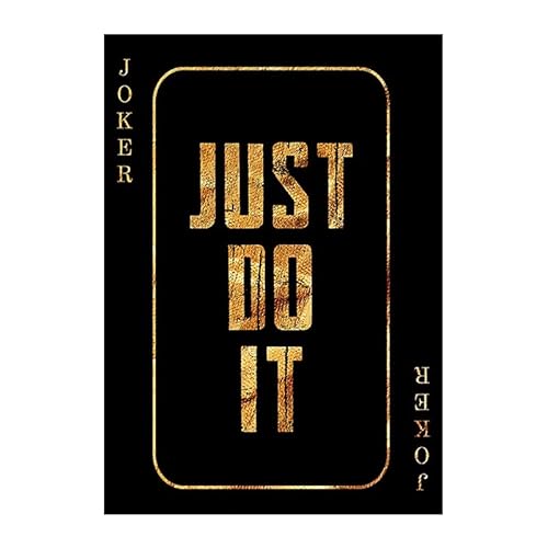 ZONJEE Go All In Canvas Paintings Print Just Do It Canvas Poster Motivationsbild Poker Wandkunst for Heimdekoration Kein Rahmen (Color : B, Size : 50X70cm Unframed) von ZONJEE