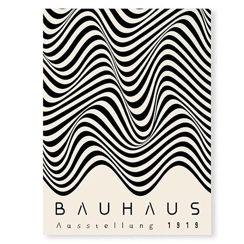 ZONJEE Mid Century Modern Bauhaus Kunstwerk Poster Abstrakte Leinwand Malerei Wandkunst Bilder Wohnzimmer Galerie Inneneinrichtung Wohnkultur (Color : A, Size : 40x60 cm no Frame) von ZONJEE