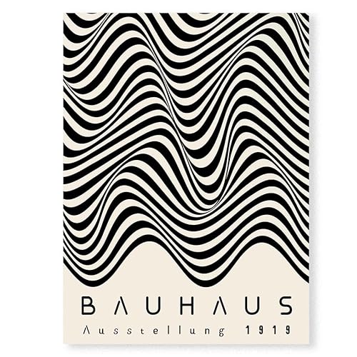 ZONJEE Mid Century Modern Bauhaus Kunstwerk Poster Abstrakte Leinwand Malerei Wandkunst Bilder Wohnzimmer Galerie Inneneinrichtung Wohnkultur (Color : A, Size : 50x70cm no Frame) von ZONJEE