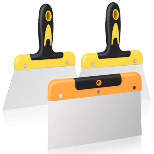 Tapetenschaber-Set, 200 mm breit, flexibler Edelstahl-Tapetenschaber, langlebiges Trockenbau-Klebemesser, rutschfestes Spachtelmesser, Füllspachtel, Reparatur, Trockenbau, Putz, DIY-Projekte Tapetenschaber-Set, 200 mm breit, flexibler Edelstahl-Tapetenschaber, langlebiges Trockenbau-Klebemesser, rutschfestes Spachtelmesser, Füllspachtel, Reparatur, Trockenbau, Putz, DIY-Projekte von ZONJIE