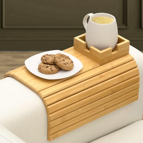 ZONJIE 2-in-1 Holz Sofa Tablett Tisch mit abnehmbarem Tablett Sofa Armlehnen Tisch Bambus Armlehne Tische mit rutschfesten Tassen Anti-Rutsch-Couch Becherhalter für Snacks Faltbare Armlehne ZONJIE 2-in-1 Holz Sofa Tablett Tisch mit abnehmbarem Tablett Sofa Armlehnen Tisch Bambus Armlehne Tische mit rutschfesten Tassen Anti-Rutsch-Couch Becherhalter für Snacks Faltbare Armlehne von ZONJIE