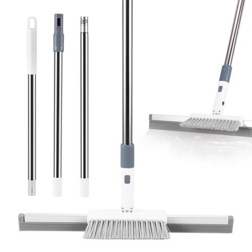 ZONJIE Duschabzieher, 2-in-1 Profi-Duschbodenabzieher mit Teleskopstange und Bürste, Badezimmerfliesen-Wasserabzieher, Fensterreiniger mit langem Stiel ZONJIE Duschabzieher, 2-in-1 Profi-Duschbodenabzieher mit Teleskopstange und Bürste, Badezimmerfliesen-Wasserabzieher, Fensterreiniger mit langem Stiel von ZONJIE