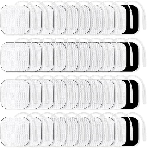 ZONJIE Elektrodenpads – 40 Stück 4 x 4 cm, Selbstklebende Tens-Elektrodenpads, Wiederverwendbare Tens-Maschinenpads, Tens-Pads für Elektrotherapie von ZONJIE