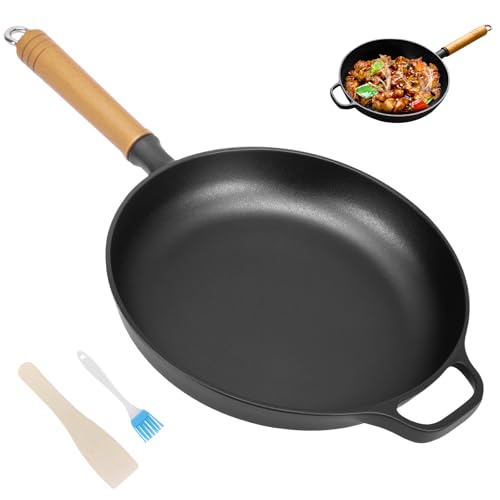 ZONJIE Gusseisenpfanne 27cm – Steakpfanne & Gusspfanne für Induktion, Gasgrill & Grill, Ohne Beschichtung Bratpfanne Induktion, Cast Iron Pan Griff aus Massivholz, Outdoor & Indoor Eisenpfanne ZONJIE Gusseisenpfanne 27cm – Steakpfanne & Gusspfanne für Induktion, Gasgrill & Grill, Ohne Beschichtung Bratpfanne Induktion, Cast Iron Pan Griff aus Massivholz, Outdoor & Indoor Eisenpfanne von ZONJIE