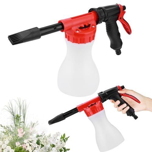 ZONJIE Schneeschaumlanze Gartenschlauch Rohr Spray Einstellbar Auto Reinigung Sprüher Schlauch Rohr Spray Garten Bewässerung Werkzeug Schnellverbinder für Rasen Garten Bewässerungsausrüstung von ZONJIE
