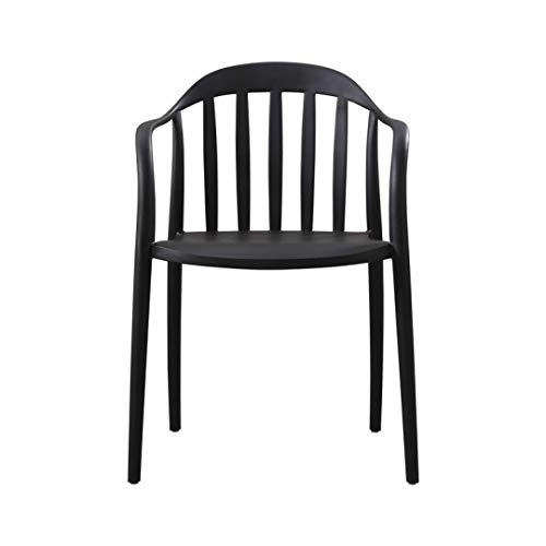 ZONS 4 Stück Zion Stuhl PP schwarz stapelbar - außen oder innen von ZONS