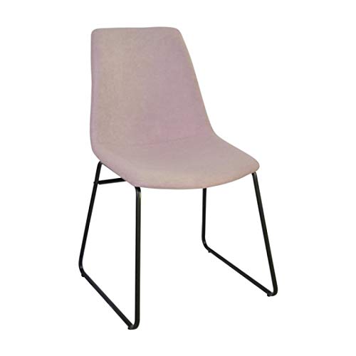 Zons Set mit 4 Cholo-Stühlen aus Stoff, Rosa und Metallbespannung, Schwarz, Large von ZONS