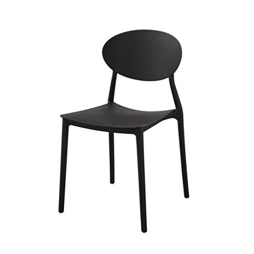 Zons Stuhl aus Kunststoff Außen stapelbar 48 x 48 x 81 cm schwarz von ZONS