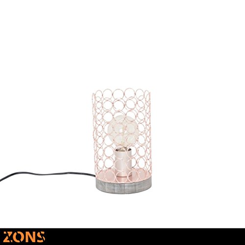 Zons Tischlampe, Metall H23.5 cm 4 Edison Glühbirne rosa von ZONS
