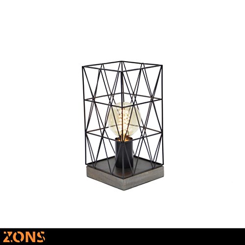 ZONS Tischleuchte Metall H27 cm 3 Edison Glühbirne schwarz von ZONS