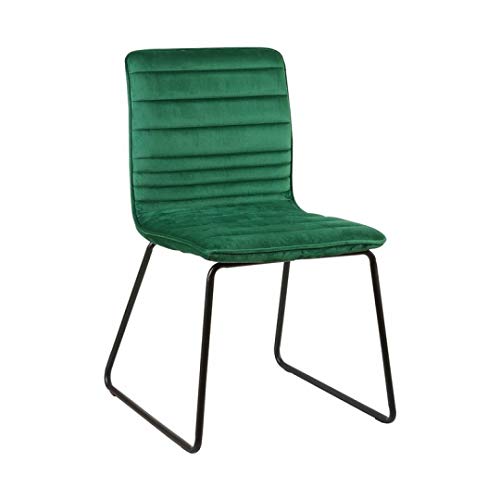 Zons UZTO Stuhl, Velours, Smaragdgrün, Material Metall, schwarz matt von ZONS