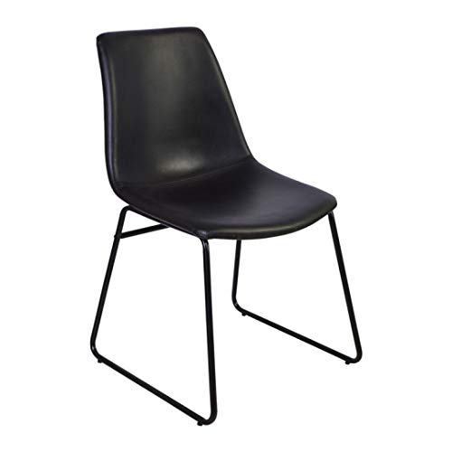 Zons Cholo-Stühle, Polyurethan, Metall, Schwarz, breit, 4 Stück von ZONS