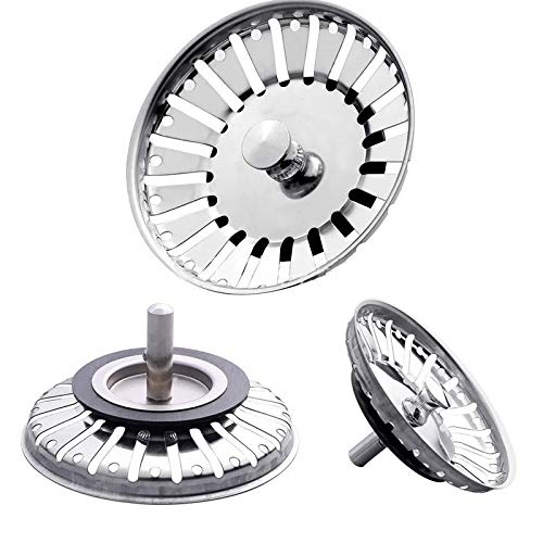Abflusssieb für Spülbecken 84MM Badezimmer 304 Edelstahl Wasserstopper Spüle Spüle Wasserfilter Stecker Küchenspüle Zubehör Küchenwerkzeuge Küchenspüle Sieb von ZONSHJDKR