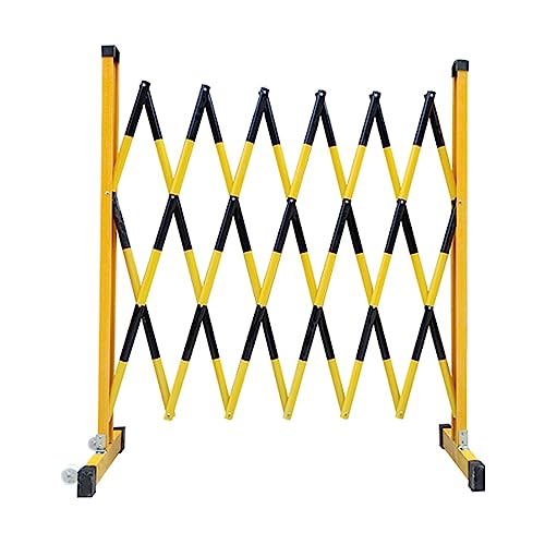 Einziehbarer Zaun Hoher Einfahrtszaun, zusammenklappbares tragbares Absperrtor for Warnungen auf Straßen und Garagen(Black,120x350cm) von ZONSHJDKR