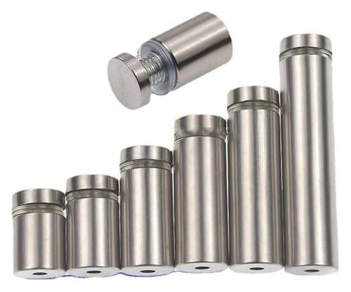 Glasbefestigungen 10 STÜCKE Glasverschlüsse 19mm Edelstahl Acryl Werbung Abstandshalter Pin Billboard Befestigungsschrauben Hardware(19x150mm) von ZONSHJDKR