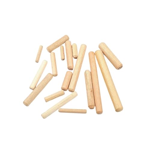 Holzdübel M10 Schrankschublade, rund, geriffelt, Holz, Bastel-Dübelstifte, Stangen, Möbelbeschlag, Länge: 30–100 mm, M10(M10X50mm 50pcs) von ZONSHJDKR
