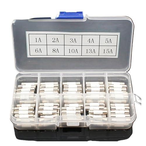 Keramische Haushalts-Netzsicherung 100 Stück 5 mm x 20 mm Träge T 1 A 2 A 3 A 4 A 5 A 6 A 8 A 10 A 13 A 15 A 250 V Keramische Haushalts-Netzsicherung 100 Stück 5 mm x 20 mm Träge T 1 A 2 A 3 A 4 A 5 A 6 A 8 A 10 A 13 A 15 A 250 V von ZONSHJDKR