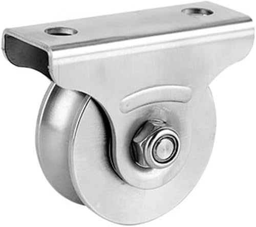 Rolle Flaschenzugrad Wäscheleinenrolle U-Nut-Radrolle Flaschenzugblock aus Edelstahl Superleiser einzelner Hebeseil-Flaschenzug Rollenschienenblock for Drahtseil von ZONSHJDKR