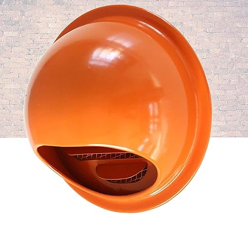 Runde Lüftungsabdeckung Runde Kanalwand-Untersicht-Entlüftungskappe, Auslass, externe Abluftgitterabdeckung mit Lamellen, for Lüftungssystem, Klimaanlage, Küche/Schwarz/2(Orange,150Mm) von ZONSHJDKR