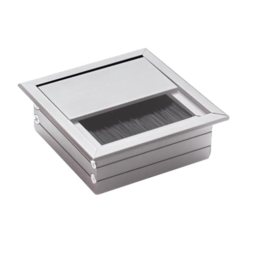 ZONSHJDKR Desktop-Dichtung 3 STÜCKE Schreibtisch Kabeltülle Drahtlochabdeckung Leitungskastenabdeckung Kabelbox Bürotisch Kabelorganizer 80x80 MM(Silver) von ZONSHJDKR