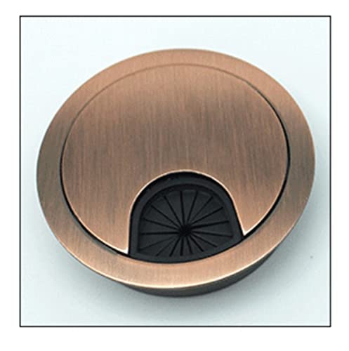 ZONSHJDKR Desktop-Dichtung 5 STÜCKE/Computer Tülle Tisch Kabel Outlet Möbel Hardware Zink-Legierung Schreibtisch Draht Loch Abdeckung(Red Bronze,60mm) von ZONSHJDKR