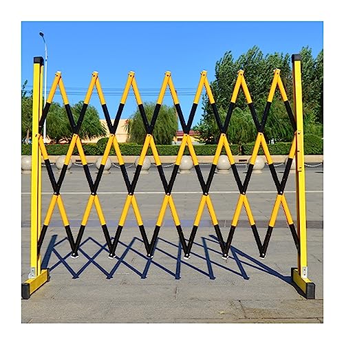 ZONSHJDKR Einziehbarer Zaun 3,9 Fuß hohes, einziehbares, faltbares Sicherheitstor for die Straßenbaugarage(Black,47x138in) von ZONSHJDKR