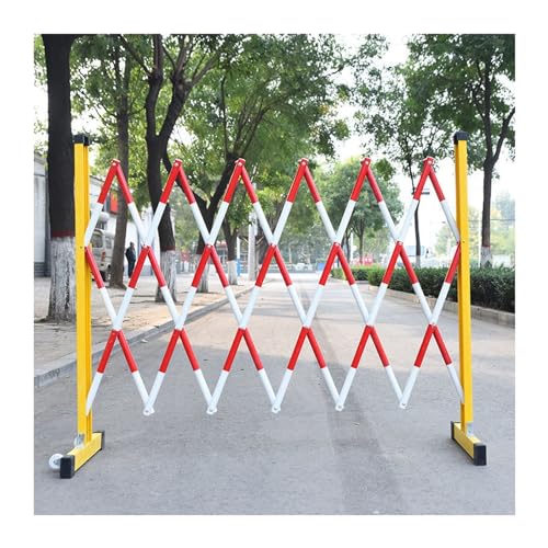 ZONSHJDKR Einziehbarer Zaun 3,9 Fuß hohes, einziehbares, faltbares Sicherheitstor for die Straßenbaugarage(Rosso,47x39in) von ZONSHJDKR