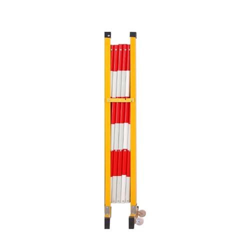 ZONSHJDKR Einziehbarer Zaun Ausziehbare Metallabsperrung, 1,2 m/119,4 cm hoch, mit Rollen, Verstellbarer, einziehbarer Absperrzaun zur Verkehrskontrolle(Rosso,47x39in) von ZONSHJDKR